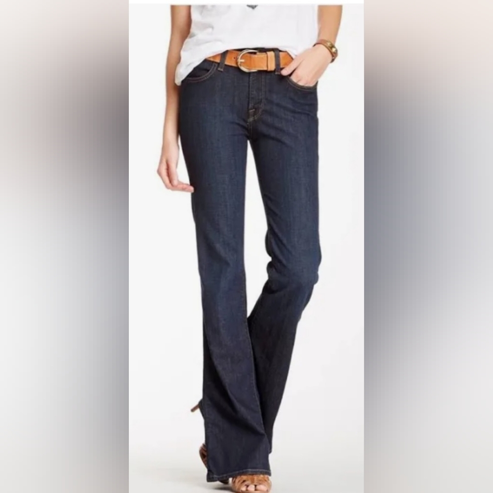 Lucky Brand Ultra Low-Rise Flare Dark Rinse Jeans